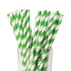 Паперові трубочки - зелено-білі
